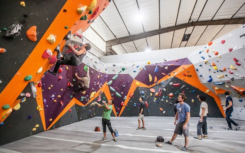 Climbers using Pilates skills.